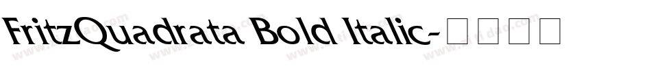 FritzQuadrata Bold Italic字体转换
